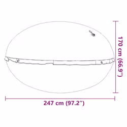 Coussin De Piscine Pour Piscine Hors Sol Bleu Ø 300 Cm Pvc Vidaxl - Vue supplémentaire 2