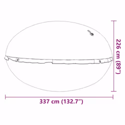 Coussin De Piscine Pour Piscine Hors Sol Bleu Ø 400 Cm Pvc Vidaxl - Vue supplémentaire 2