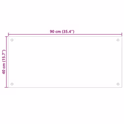 Protection De Cuisine 2 Pcs Blanc 90 X 40 Cm Verre Trempé Vidaxl - Vue supplémentaire 2
