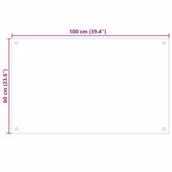 Protection De Cuisine 2 Pcs Blanc 100 X 60 Cm Verre Trempé Vidaxl - Vue supplémentaire 2