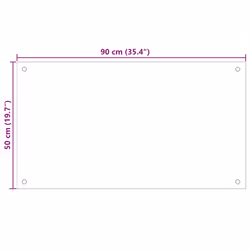Protection De Cuisine 2 Pcs Transparent 90 X 50 Cm Verre Trempé Vidaxl - Vue supplémentaire 2