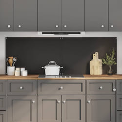 Protection De Cuisine 2 Pcs Noir 90 X 60 Cm Verre Trempé Vidaxl