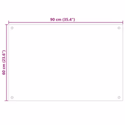 Protection De Cuisine 2 Pcs Noir 90 X 60 Cm Verre Trempé Vidaxl - Vue supplémentaire 2