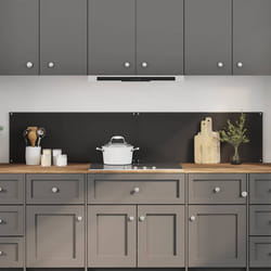 Protection De Cuisine 2 Pcs Noir 100 X 40 Cm Verre Trempé Vidaxl