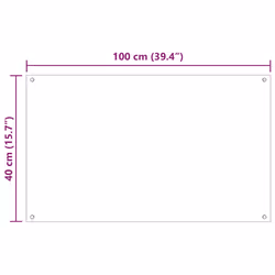 Protection De Cuisine 2 Pcs Noir 100 X 40 Cm Verre Trempé Vidaxl - Vue supplémentaire 2