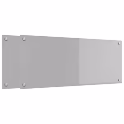 Protection De Cuisine 2 Pcs Gris Clair 100 X 40 Cm Verre Trempé Vidaxl - Vue supplémentaire 2
