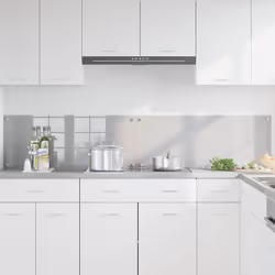 Protection De Cuisine 2 Pcs Gris Clair 100 X 40 Cm Verre Trempé Vidaxl - Vue supplémentaire 3