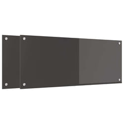 Protection De Cuisine 2 Pcs Gris Foncé 100 X 40 Cm Verre Trempé Vidaxl