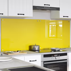 Protection De Cuisine 2 Pcs Jaune 80 X 60 Cm Verre Trempé Vidaxl - Vue supplémentaire 2