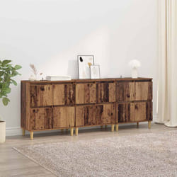Buffets 3 Pcs Bois Ancien 60 X 35 X 70 Cm Bois D'Ingénierie Vidaxl