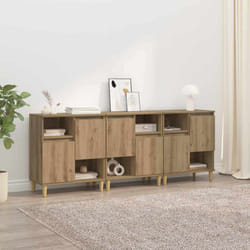 Buffets 3 Pcs Chêne Artisanal 60 X 35 X 70 Cm Bois D'Ingénierie Vidaxl