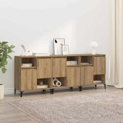 Buffets 3 Pcs Chêne Artisanal 60 X 35 X 70 Cm Bois D'Ingénierie Vidaxl