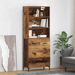 Haut Armoire Bois Ancien 69,5 X 34 X 180 Cm Bois D'Ingénierie Vidaxl