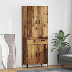 Haut Armoire Bois Ancien 69,5 X 34 X 180 Cm Bois D'Ingénierie Vidaxl
