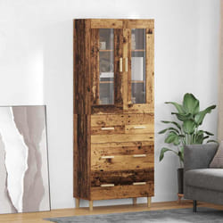 Haut Armoire Avec Tiroir Bois Ancien 69,5 X 34 X 180 Cm Vidaxl
