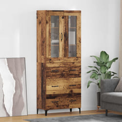 Haut Armoire Bois Ancien 69,5 X 34 X 180 Cm Bois D'Ingénierie Vidaxl