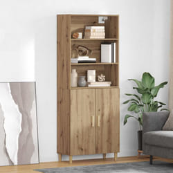 Haut Armoire Montage Mural Chêne Artisanal 69,5 X 34 X 180 Cm Vidaxl