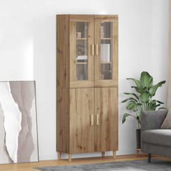 Haut Armoire Chêne Artisanal 69,5 X 34 X 180 Cm Vidaxl