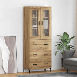 Haut Armoire Montage Mural Chêne Artisanal 69,5 X 34 X 180 Cm Vidaxl
