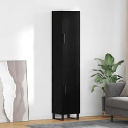 Haut Armoire Chêne Noir 34,5 X 34 X 180 Cm Bois D'Ingénierie Vidaxl
