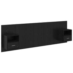 Tête De Lit Avec Armoire 3 Pcs Chêne Noir Bois D'Ingénierie Vidaxl