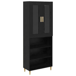 Haut Armoire Chêne Noir 69,5 X 34 X 180 Cm Vidaxl
