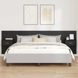Tête De Lit Avec Armoire 3 Pcs Chêne Noir Bois D'Ingénierie Vidaxl