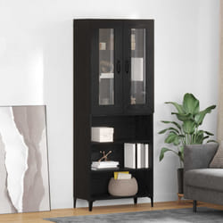 Haut Armoire Chêne Noir 69,5 X 34 X 180 Cm Bois D'Ingénierie Vidaxl