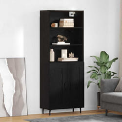 Haut Armoire Chêne Noir 69,5 X 34 X 180 Cm Vidaxl