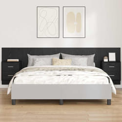 Tête De Lit Avec Armoire 3 Pcs Chêne Noir Bois D'Ingénierie Vidaxl
