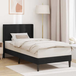 vidaXL Cadre de lit avec tête de lit Noir 90 x 190 cm Velours 42027477