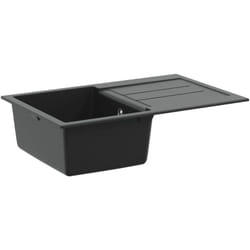 vidaXL Évier Noir 780 x 500 mm 80% Quartz et 20% Résine