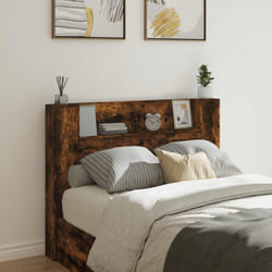 Tête De Lit Chêne Fumé 140 X 16,5 X 103,5 Cm Bois D'Ingénierie Vidaxl