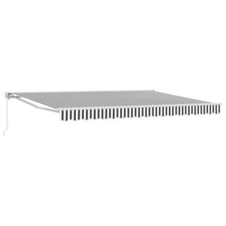 Store - store banne Vidaxl Auvent rétractable manuel Anthracite et blanc 45 × 35 m
