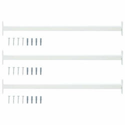 vidaXL Barre de sécurité de fenêtre réglable 3 pcs Blanc Acier 42031313