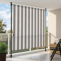 vidaXL Store Roulant Extérieur Anthracite et blanc 150 x 270 cm 42037139