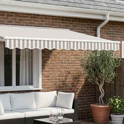 vidaXL Remplacement de lambrequin Gris clair et blanc 381 x 20 cm 964965