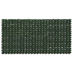 Canisse - brise-vue - brande Vidaxl Écran de balcon avec feuilles Vert foncé 300 x 150 cm
