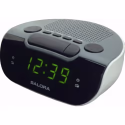 Salora CR612 réveille-matin Réveil numérique Noir, Gris, Blanc