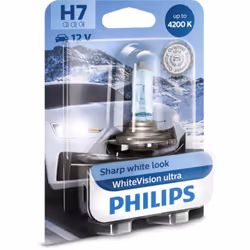 Ampoule halogène PHILIPS H7 WhiteVision Ultra 12V, 55W, 1 pièce