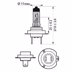 Ampoule halogène PHILIPS H7 WhiteVision Ultra 12V, 55W, 1 pièce - Vue supplémentaire 5