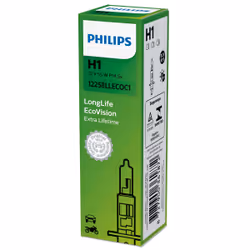 Philips LongLife EcoVision 12258LLECOC1 Lampe pour éclairage avant, 55 W, 12 V, Н1, 3100 K, 1 pièce(s)