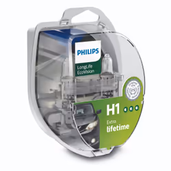 Philips LongLife EcoVision 12258LLECOS2 Lampe pour éclairage avant, 55 W, 12 V, H1, 3100 K, 2 pièce(s)