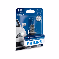 Philips WhiteVision 1 lampe H1, 12 V, 55 W, lampe pour éclairage avant, 55 W, 12 V, Н1, Halogène, 3700 K, 1 pièce(s)