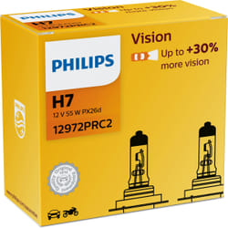 Philips Vision Type de lampe : H7, lot de : 2, lampe pour éclairage avant