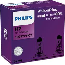 Philips VisionPlus Type de lampe : H7, lot de : 2, lampe pour éclairage avant