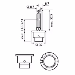 Ampoule xénon PHILIPS D4S Xenon Vision 42V, 35W, 1 pièce - Vue supplémentaire 5