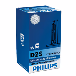 Philips WhiteVision Xenon gen2 85122WHV2C1 Lampe xénon pour éclairage automobile, 35 W, 85 V, D2S, Halogène, 4800 K, 1 pièce( ...