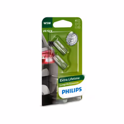 Philips LongLife EcoVision 12961LLECOB2 Lampe conventionnelle de signalisation et habitacles, 5 W, 12 V, W5W, 2 pièce(s)