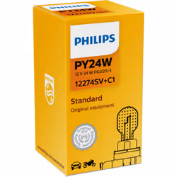 Ampoule secondaire PHILIPS PY24W 12V, 24W, 1 pièce